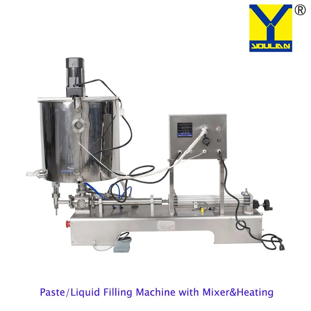 

Paste Filling Machine with Mixing & Heating Sauce Paste mixture Filling Machine Made of SS304 can be Customized Filler