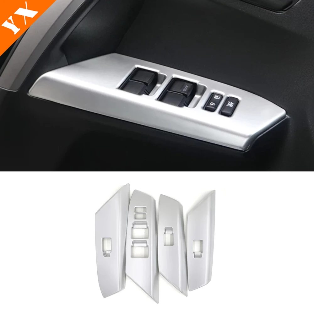 

For Toyota RAV4 Accessories 2016-2018 Silver Car door Window Glass lift armrest switch button control Sticker cover product