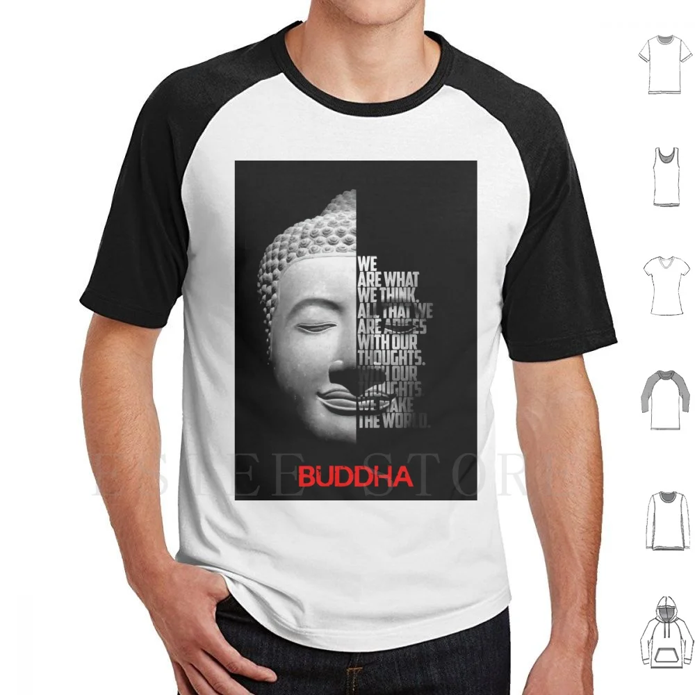Black And White Buddha Quote Poster T Shirt Men Cotton 6xl Buddha Buddhism Religian Inspirational Motivational Buddha Quotes