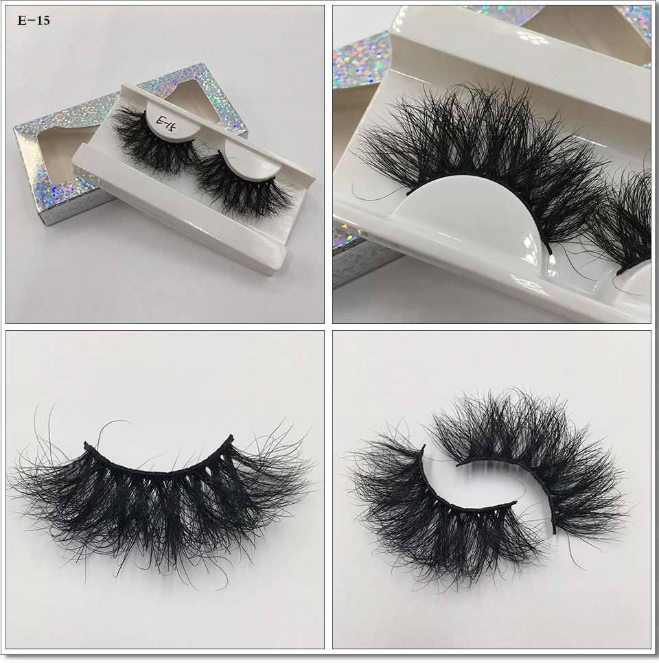 Neue nasse flauschige Nerz Wimpern mit Spikes Make-up Anbieter 16mm 18mm 25mm Volumen lang natürlichen Look Nerz Wimpern Großhandel – Detail 33