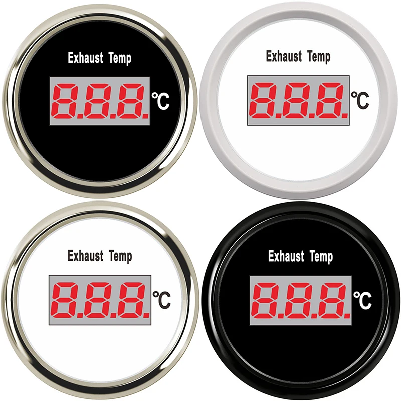 52mm Exhaust Temperature Meter Auto Marine Exhaust Thermometer Boat Digital Temp Gauge With egt sensor  9-32V  0-800 Centigrade