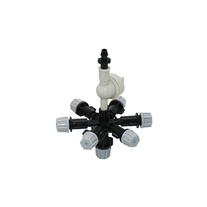 Hängen Multi-düse anti drip beschlagen düse kreuz nebel sprinkler nebel gewächshaus beschlagen einheit Mit Gewinde barbed joint 1set