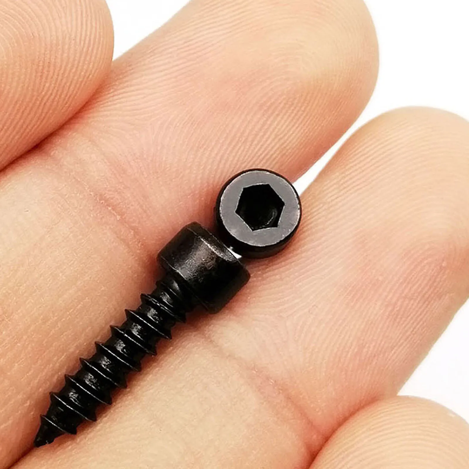 10/20/50/100pcs M2 M2.6 M3 M3.5 M4 M5 M6 Black Carbon Steel Allen Hex Hexagon Socket Cap Head Speaker Wood Self-tapping Screw