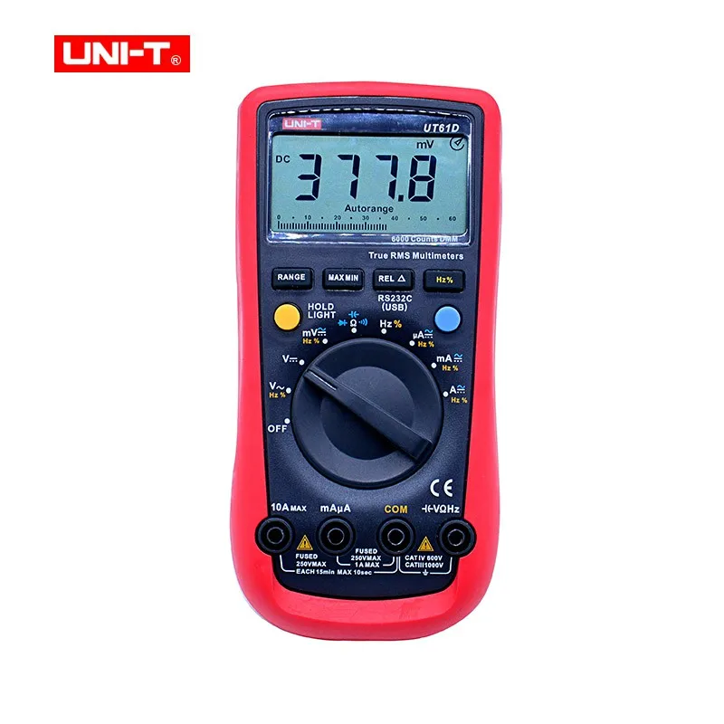 Digital Multimeter UNI-T UT61D True RMS Auto Range 6000 Counts Modern Digital Multimeters  ACDC Meter CD Backlight