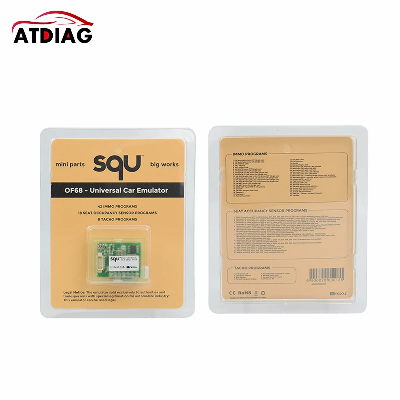 

5-10pcs SQU OF68 OF80 Universal car emulator SQU OF 68 support IMMO/Seat accupancy sensor/Tacho Programs high quality