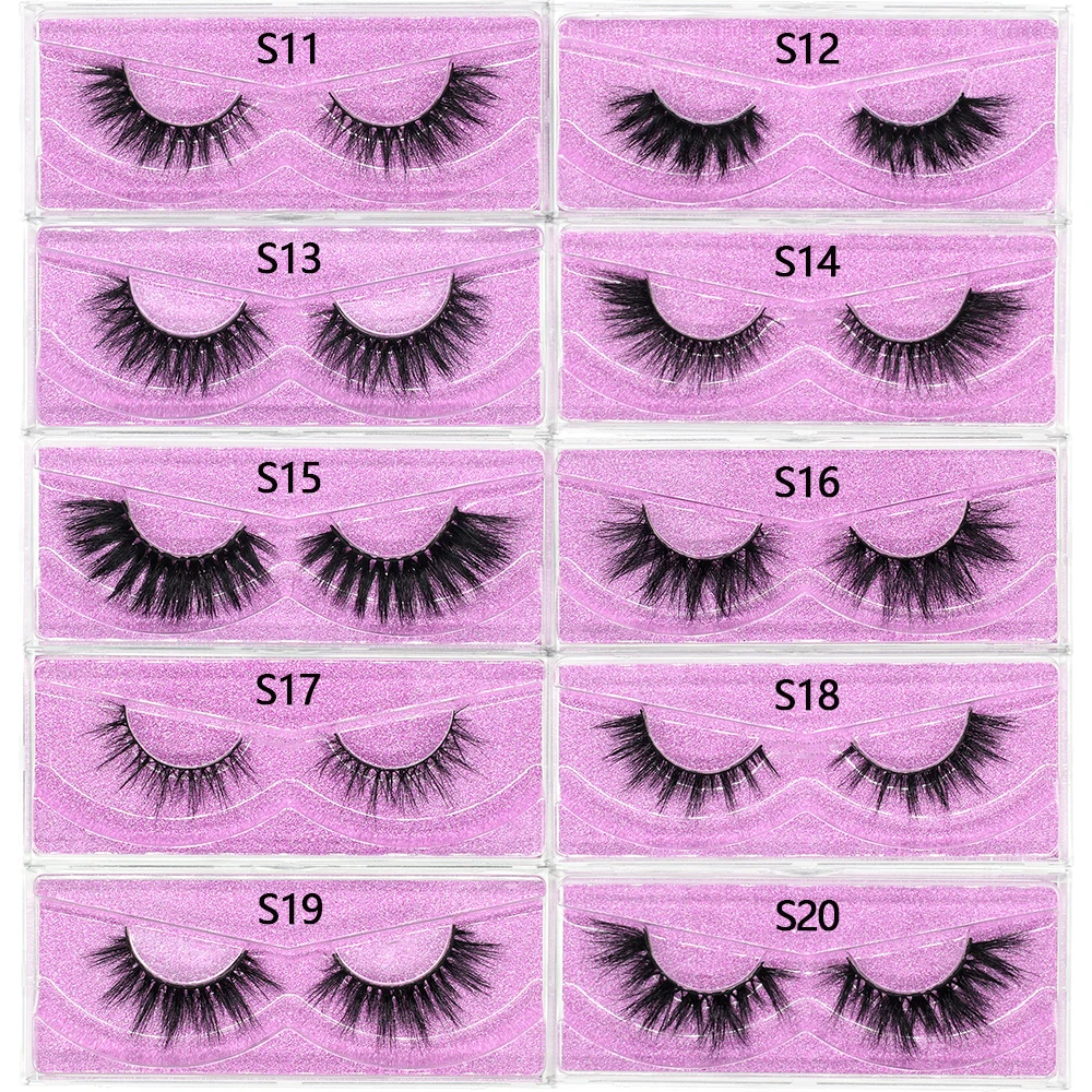 FOXESJI 3D Mink Lashes Makeup False Eyelashes Fluffy Thick Cross Cruelty free Natural Mink Eyelashes Strip Eye Lashes Extension