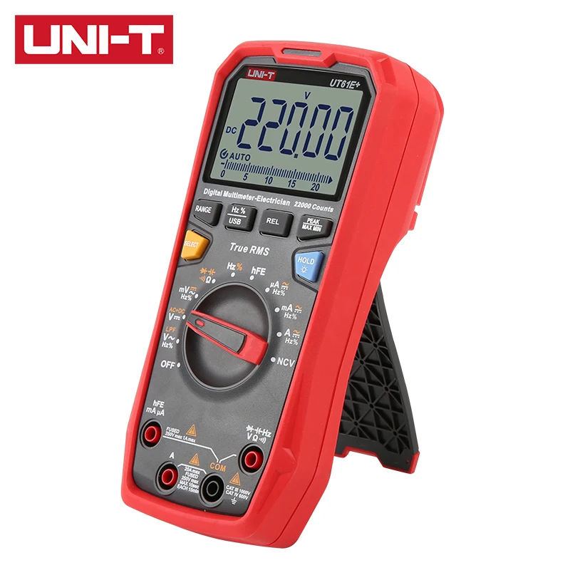 UNI-T 1000V True RMS Digital Multimeter UT61E+/UT61D+/UT61B+ Max/Min/Relative mode NCV LPF ACV USB communication
