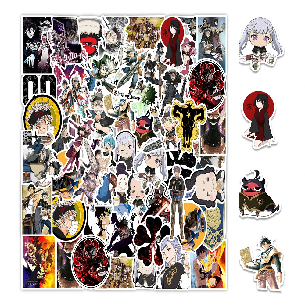 10/30/50PCS Anime Black Clover Sticker Computer Notebook Mobile Phone Water Cup Sticker Waterproof Sticker Wholesale