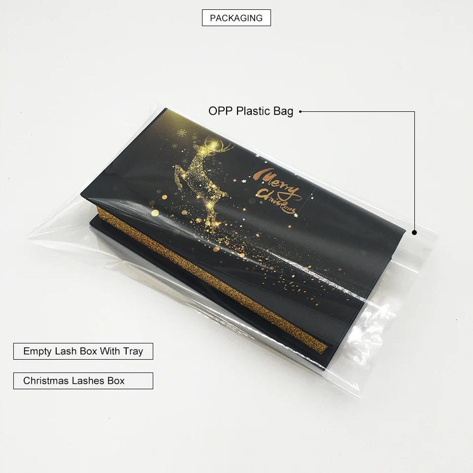 Eyelash Packaging Wholesale Christmas Lash Boxes Rectangle Lash Case Mink Lashes Boxes for Packaging New Lash Packaging