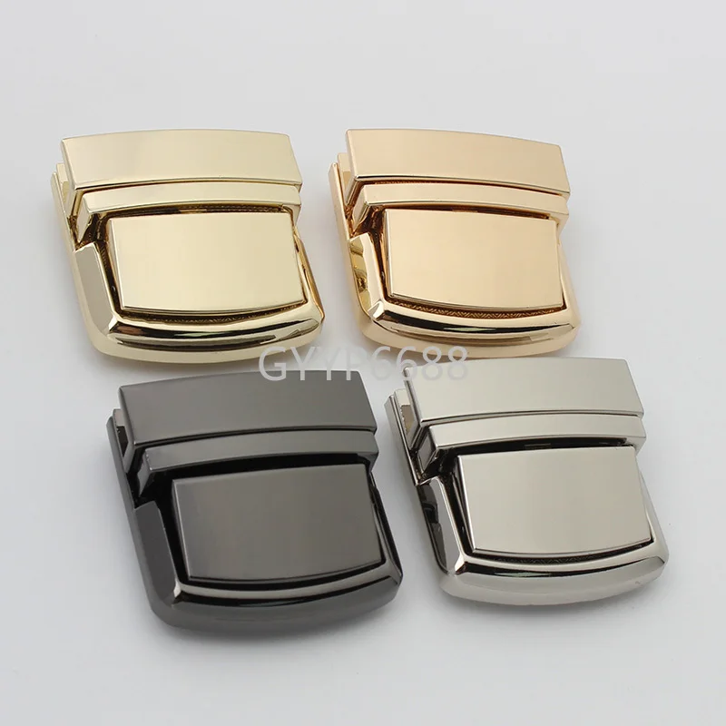 1set 5colors 34*34mm high quality polished press locks for men leather handbag briefcase bags sewing purse accessories parts