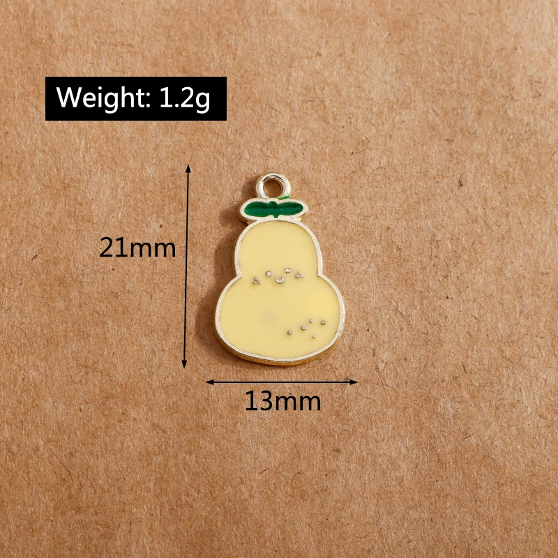 10 stücke Emaille Frucht Charms für Schmuck machen niedlichen Ananas Anhänger DIY Ohrring Halskette handgemachten Schmuck Ergebnisse – Detail 16