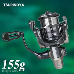 TSURINOYA Ultra Light 155g Bait Finesse Carbon Spinning Fishing Reel RANGER 800 1000S Small Shallow Spool Trout Fishing Wheel