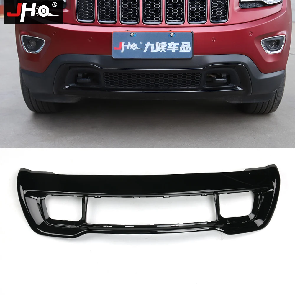 JHO Black ABS Front Bumper Lower Grille Trim Cover For 2014-2021 Jeep Grand Cherokee 2017 2016 2018 2019 Limited Car Accessories