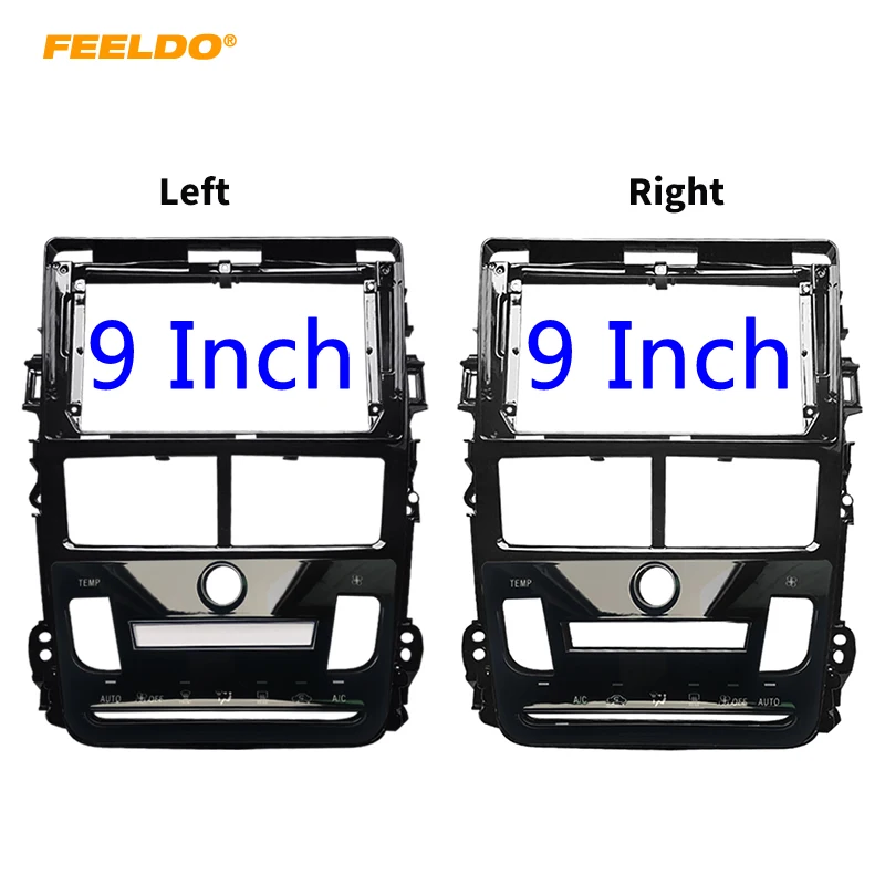 

FEELDO Car Audio Radio 9" Big Screen Fascia Adapter Frame For Toyota yaris 2018 2Din Dash Stereo Fitting Panel Frame Kit #HQ6357