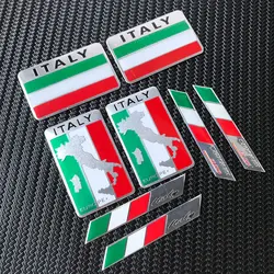 Italy Flag 3D Metal Emblem Badge Car Styling Motorcycle Decal for Renault Peugeot Citroen Chevrolet Ford VW Benz Skoda 2PCS