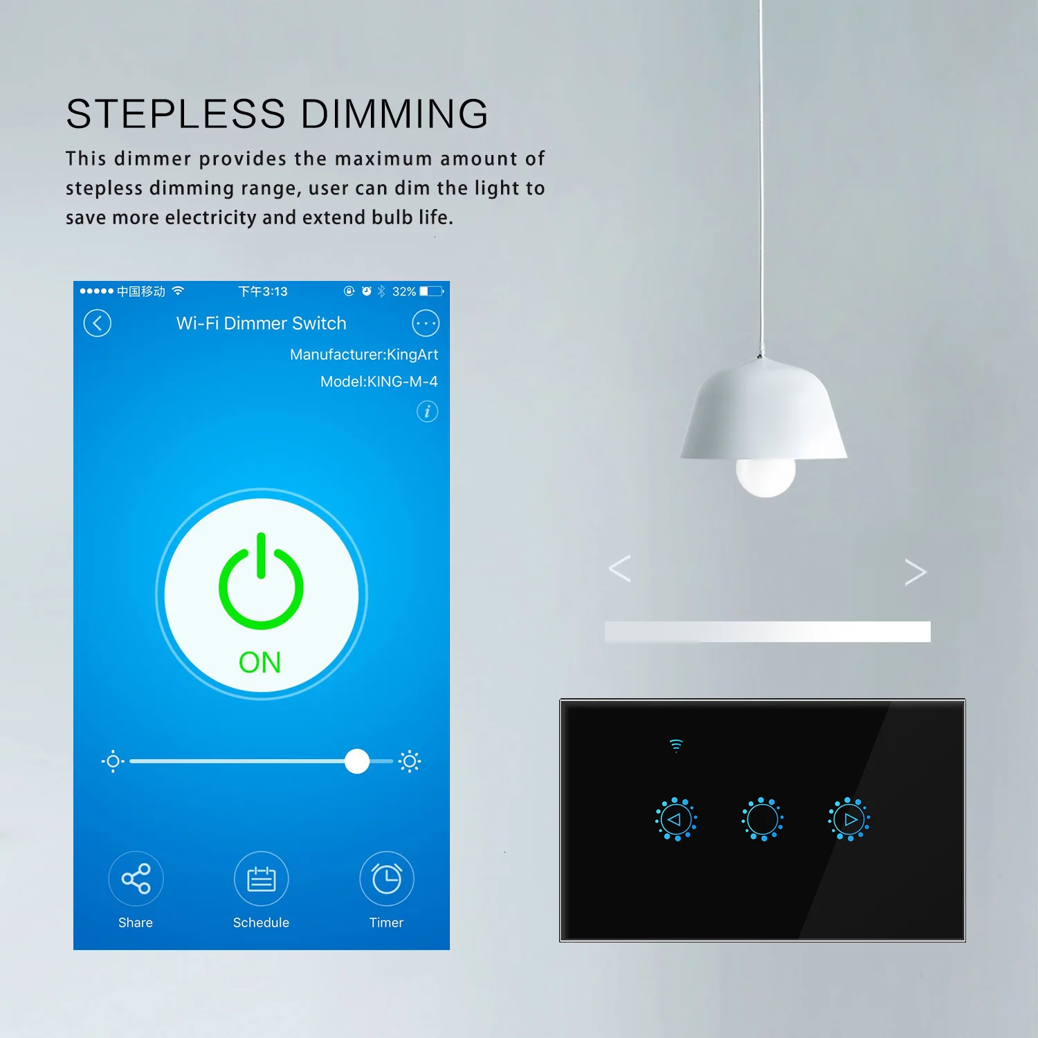 Led Dimmer 220V/110V Ewelink Wifi Dimmer Switch Smart Touch light switch Bulb Dimmer work With  Alexa Google Assistant