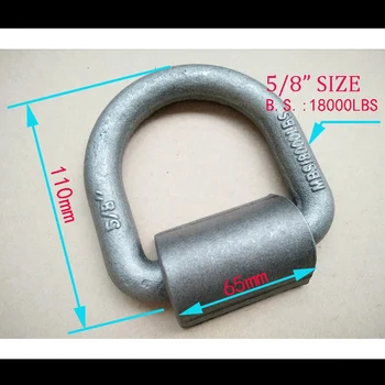 D-RING 용접 플랫 베드 트럭 트레일러 타이 다운 D 링 로프 체인 앵커 5/8 인치 18000lbs
