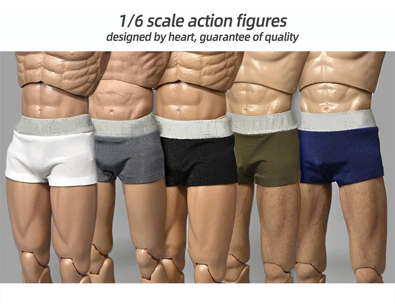 1:6 Male Soldier Underwear Protective Underpants Shorts for 12 Inch Movable Fashion Doll Model Accessories for Body Doll