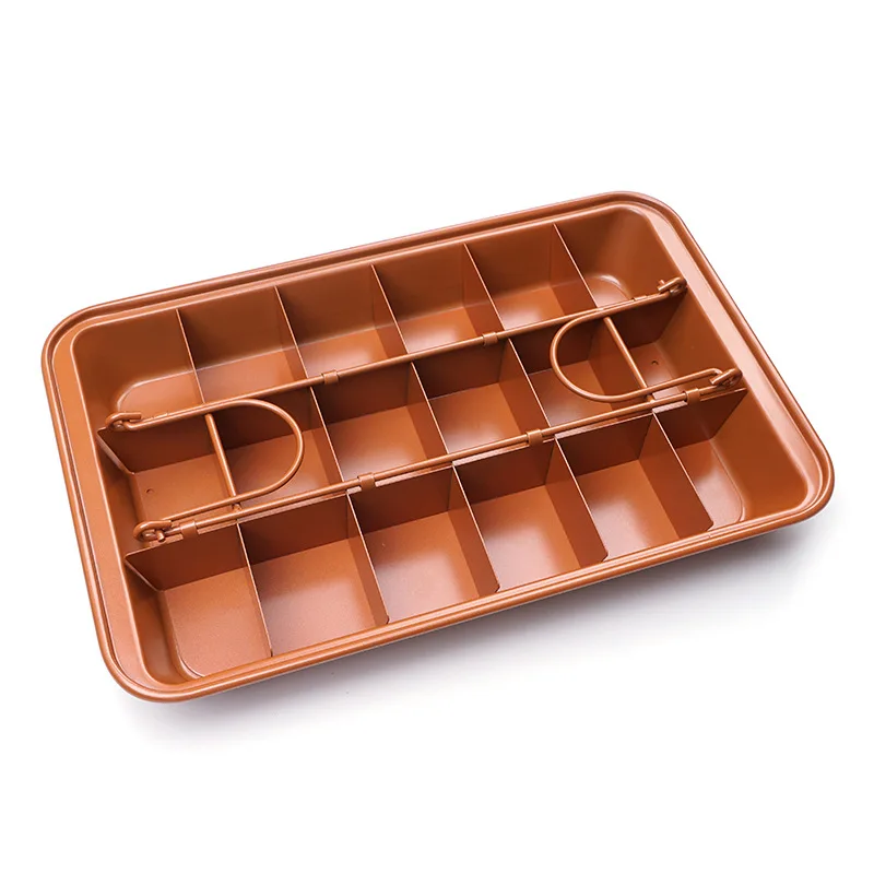 

Brownie griddle Mold for baking Live-bottom solid non-stick coating thicken cake mold bakeware tools All for baking