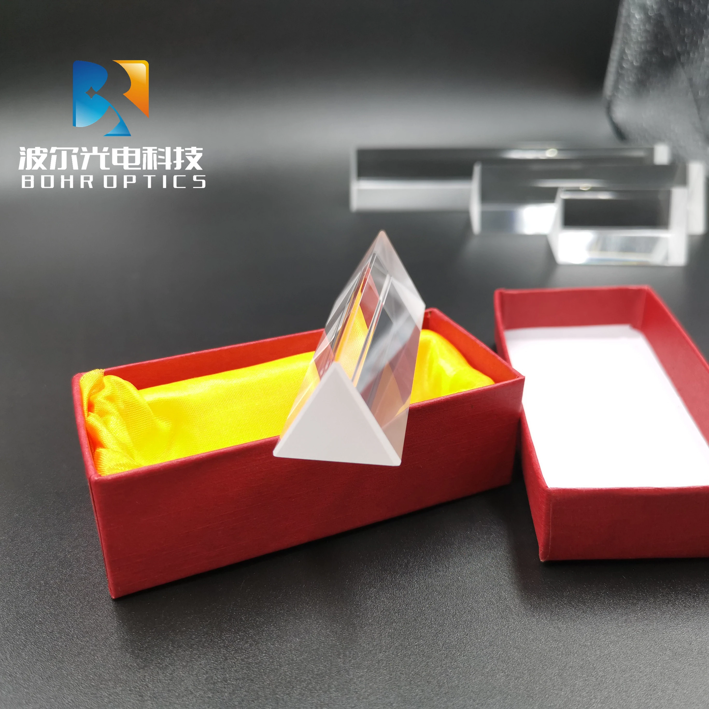 Prisma Triangular BK7 para niños, prismas ópticas de vidrio, enseñanza de física, espectro de luz refractado, arcoíris, estudiantes
