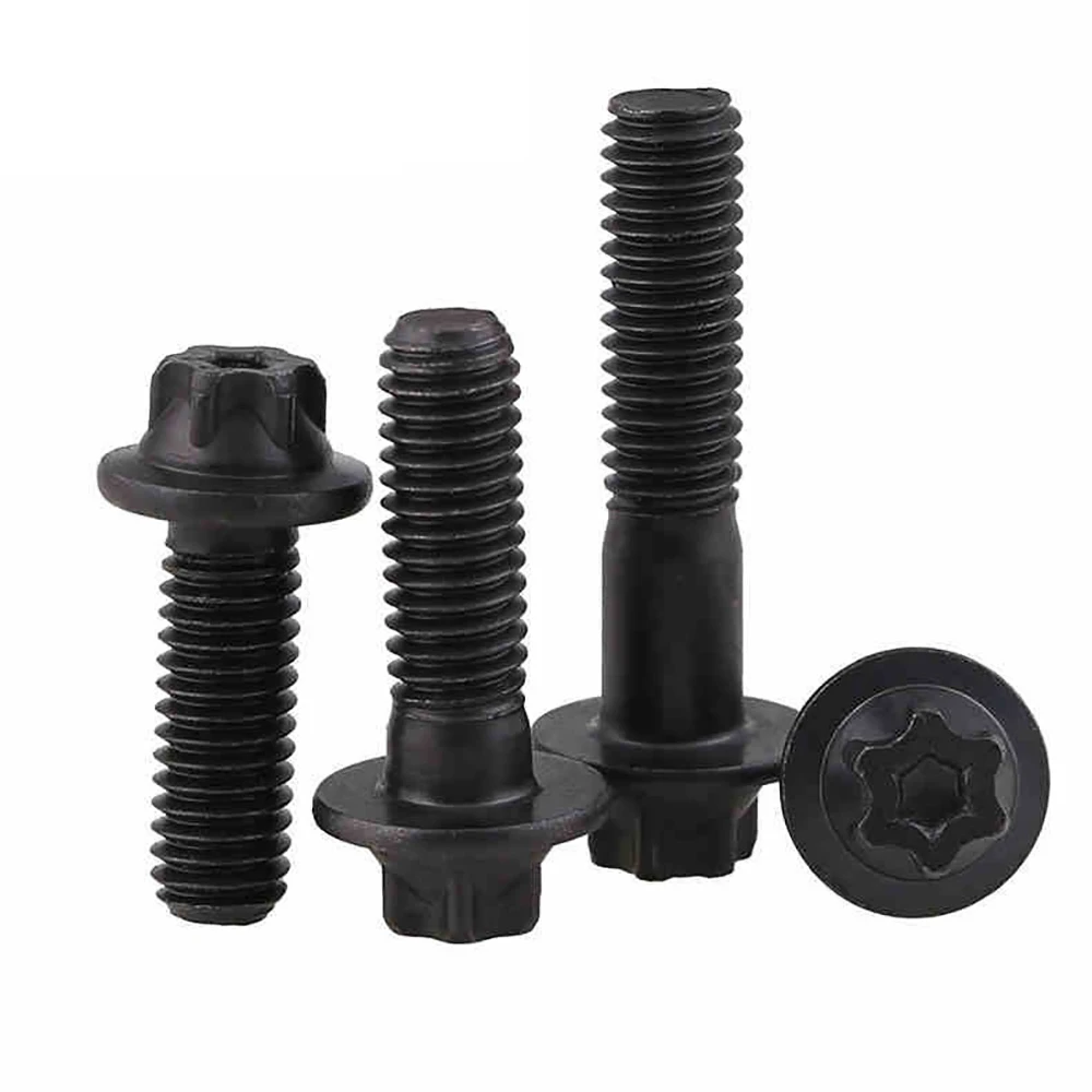 Yiqianyuan M5 M6 Grade 12.9 Alloy Steel Hexalobular Head Bolts with Large Flange Fully Threaded and Partially Threaded DIN34801
