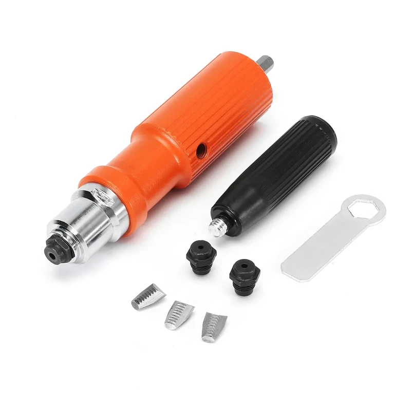 Electric Rivet Nut Gun Or 100Pcs 3.2mm Rivets Cordless Riveting Tool Insert Nut Pull Rivet Tool Drill Adapter For Electric Drill