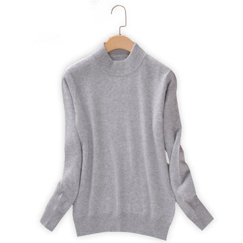 

Qualtiy Cashmere Sweater Women Turtleneck Women's Loose Knitted Pullovers Winter Warm Sweaters Female D498