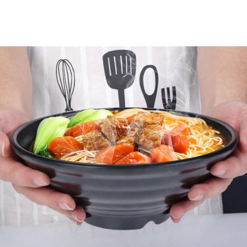 Kitchen Tool Spicy Hot Melamine Tableware Plastic Japanese Style Frosted Noodles Bowl