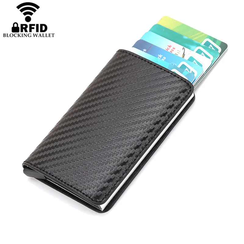 

Fashion RFID Blocking Men Credit Card Holders Business ID Card Case Man Aluminum Bank Card Wallets Metal Cardholder For Women