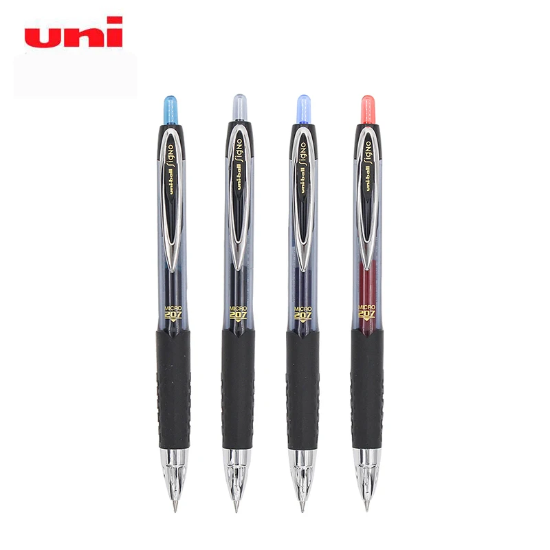 3PCS Uni-Ball Signo UMN-207 Retractable Gel Ink Pen 0.5 mm 0.5 student press soft grip glue signature pen for business office