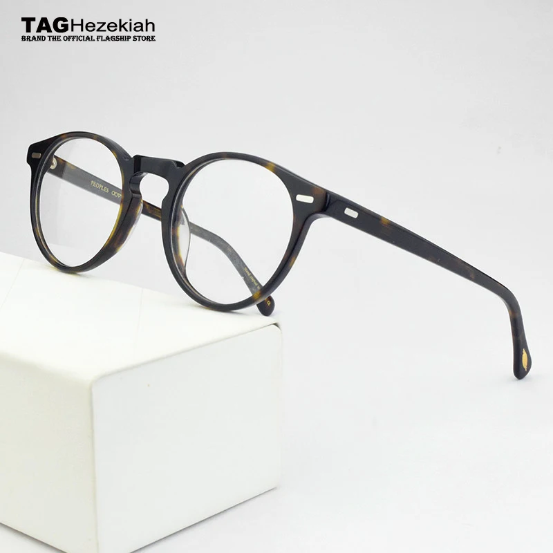 2024 Brand round optical glasses frame women eye glasses frames for men computer myopia eyeglasses mens spectacles Nerd ov5186