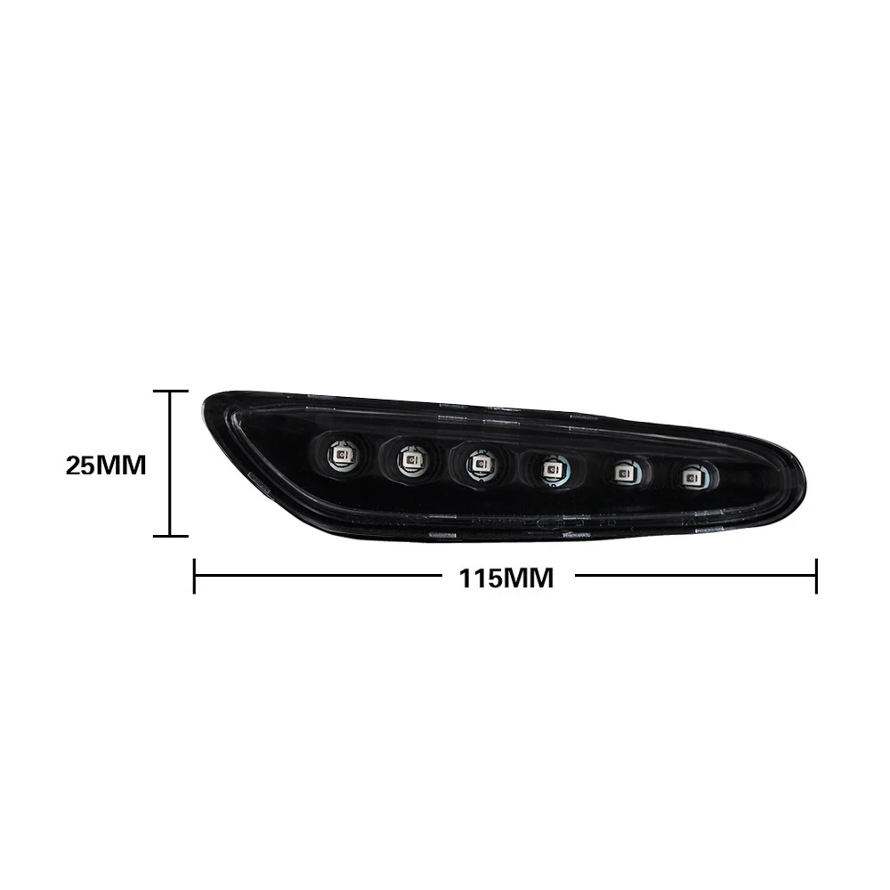 2Pcs Error Free LED Side Marker Lamp Amber Turn Signal Lights For BMW E46 E60 E61 E81 E82 E83 E87 E88 E90 E91 E92 E93