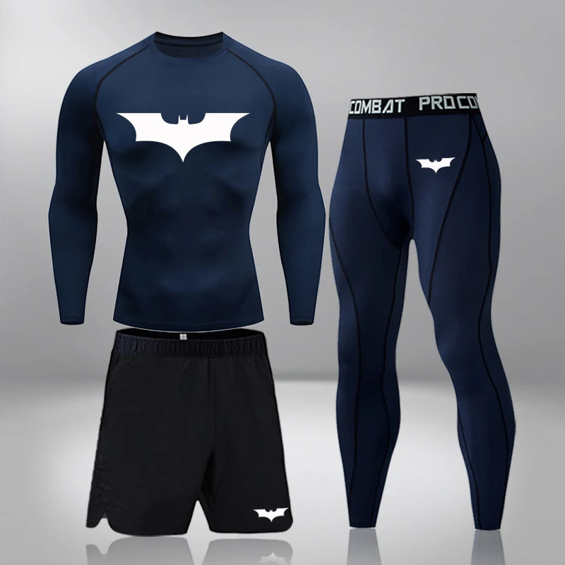 Basketball Men's Thermal Underwear Set Boxing Fitness Leggings Base Compression Sports Suit Thermal Underwear Men Clothing