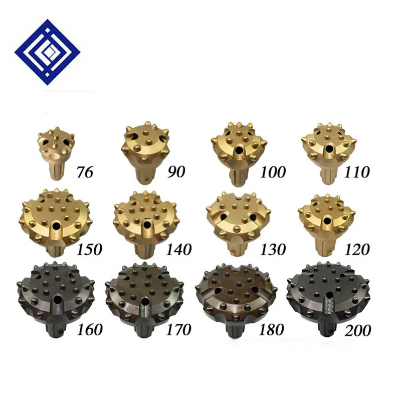 Broca de Martelo para Broca de Impacto Down The Hole Brocas Dth Rock Button Bit 76 80 90 100 110 120 130 150 160 180 200