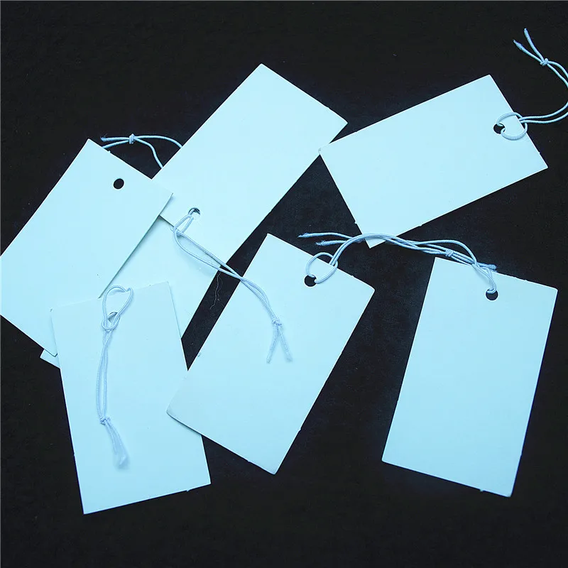 1000PCS White Price Tags Paper Labels Size 30X50MM For Jewelry Selling Handcraft Marked ITEMS SALES FREE Shippings