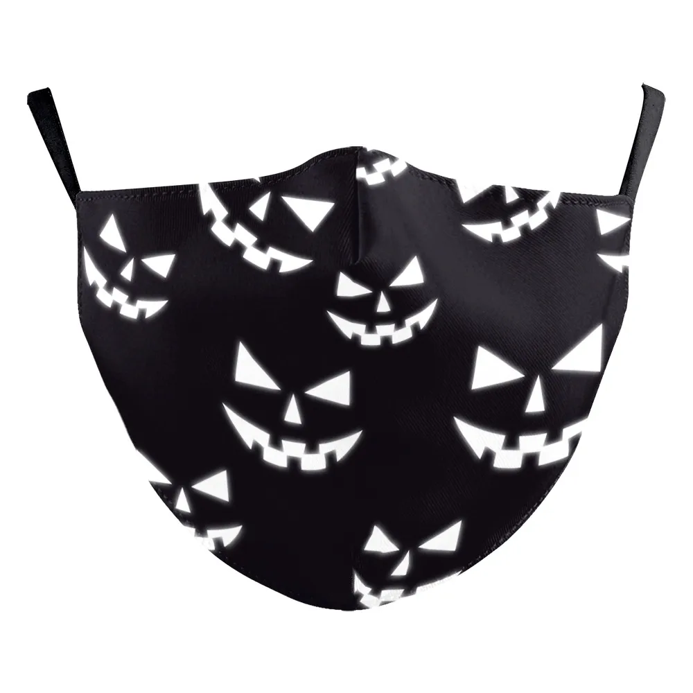 NADANBAO Classic Halloween maschere Cosplay bambini zucca stampa lavabile copertura del viso moda divertente maschera per feste adulto mezza faccia