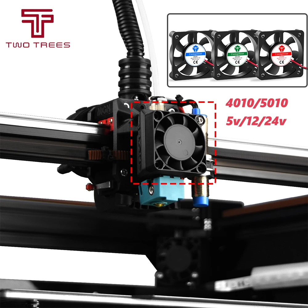Вентилятор охлаждения 3D-принтера, 5 В, 12 В, 24 В