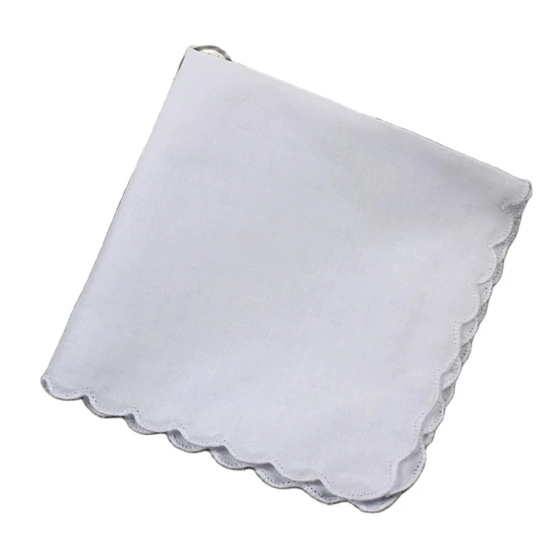 3PC White Handkerchief Lady Square Pocket Women Handkerchief Cotton Towel 28cm Novelty Wedding Gift Party Towel hanky guardanapo