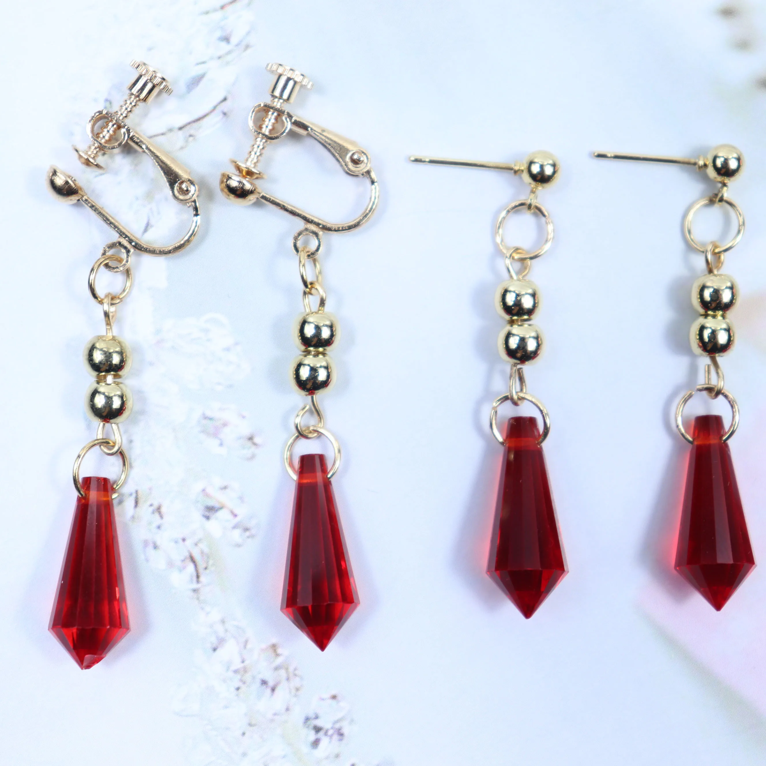 Genshin Impact Tartaglia Earrings Anime Jewelry Cosplay Genshin Childe Earring Men Women Trendy Accessories Crystal Drop Earring