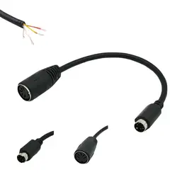 1pc 6 Pin Mini-DIN PS/2 Male To DIN MIDI 5 Pin Female Adapter Connector Cable Cord For Keyboard 15cm