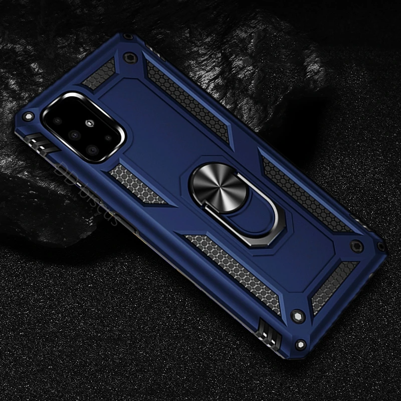 Armor Shockproof Case For Samsung Galaxy A21S A31 A11 A10 A21 A51 A41 A71 A50 A30S M21 M31 S20 Plus Note 10 Lite Ring Car