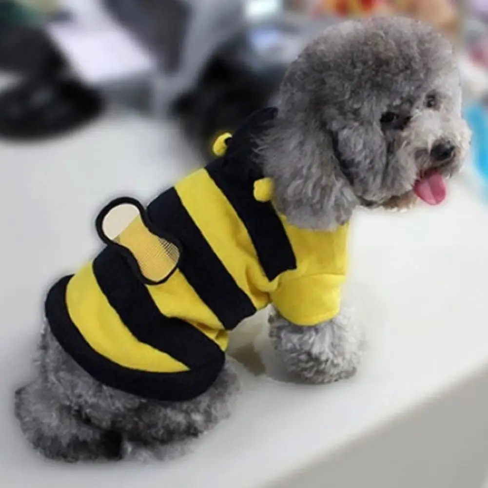 Fashion Pet Hoodie Clothes Cute Fancy Puppy Costume Cat Dog Coat Outfit Bee Style Animal Supplies Role Play Cosplay  Play Bee