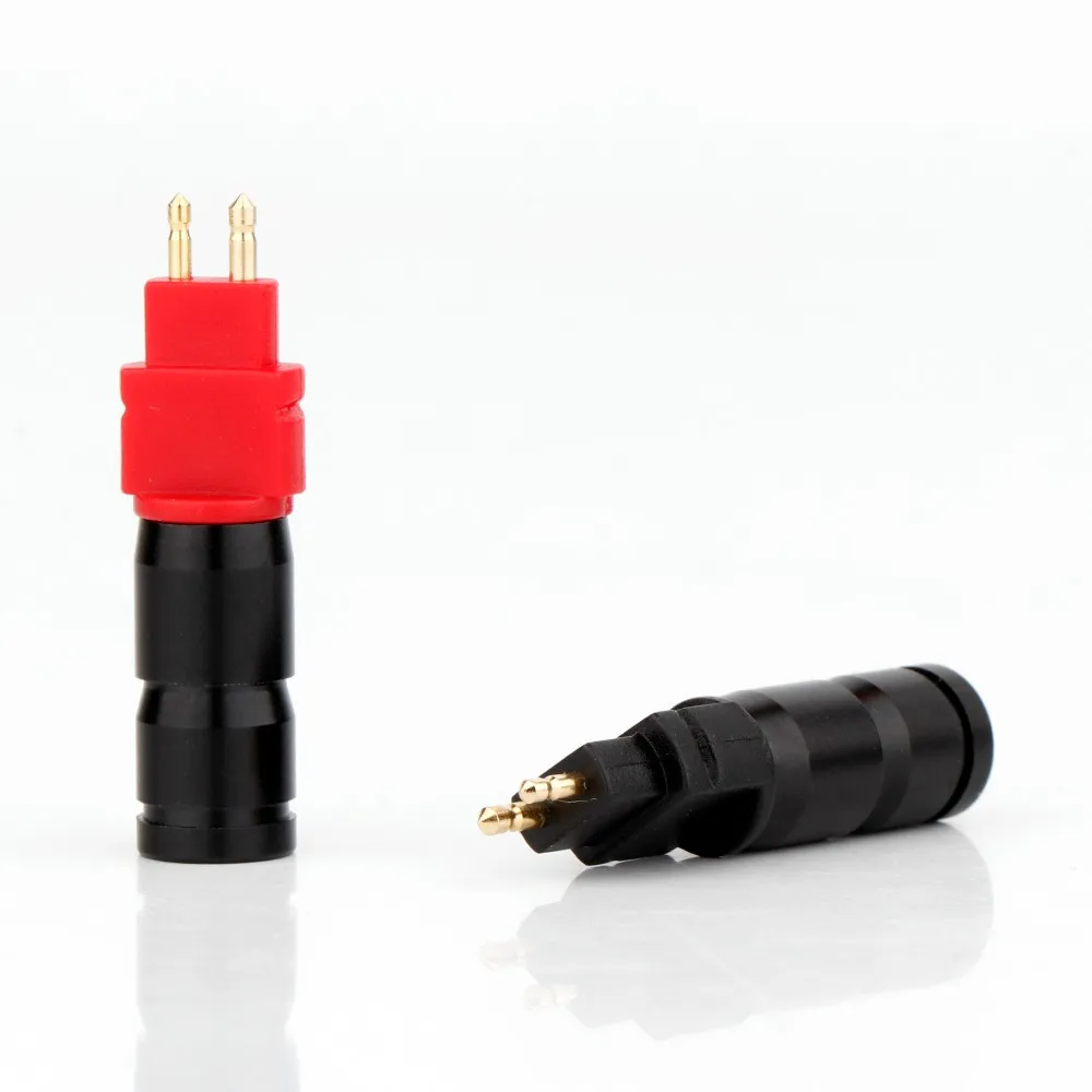 Preffair 2 Pair 골드 도금 이어폰 핀 o 잭 케이블 와이어 커넥터 금속 플러그 HD650 HD600 HD580 HD25 HiFi 헤드셋