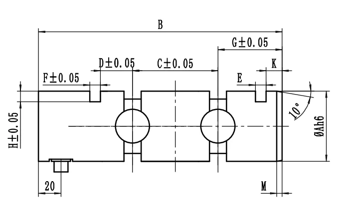 Double Ended Shear Axle Pin Load Cell Crane Weight Sensor