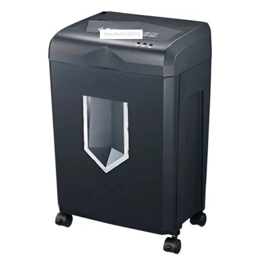 

318 220V/50hz cross-cut paper / credit card shredder draw-out 18 liter basket overload capability protect Shredder 150W Power