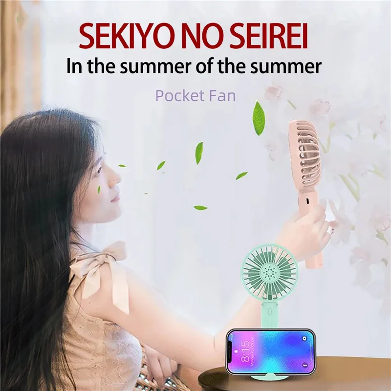 มือถือแบบพกพามินิพัดลมส่วนบุคคลพัดลม Usb แบตเตอรี่ชาร์จฐานโทรศัพท์มือถือ3โหมดสำหรับสำนักงาน Outdoor Travel