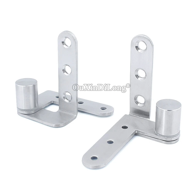 

Brand New 1Pair Stainless Steel Door Pivot Hinges 270 Degree Rotation Invisible Hidden Pet House Wooden Door Hinges