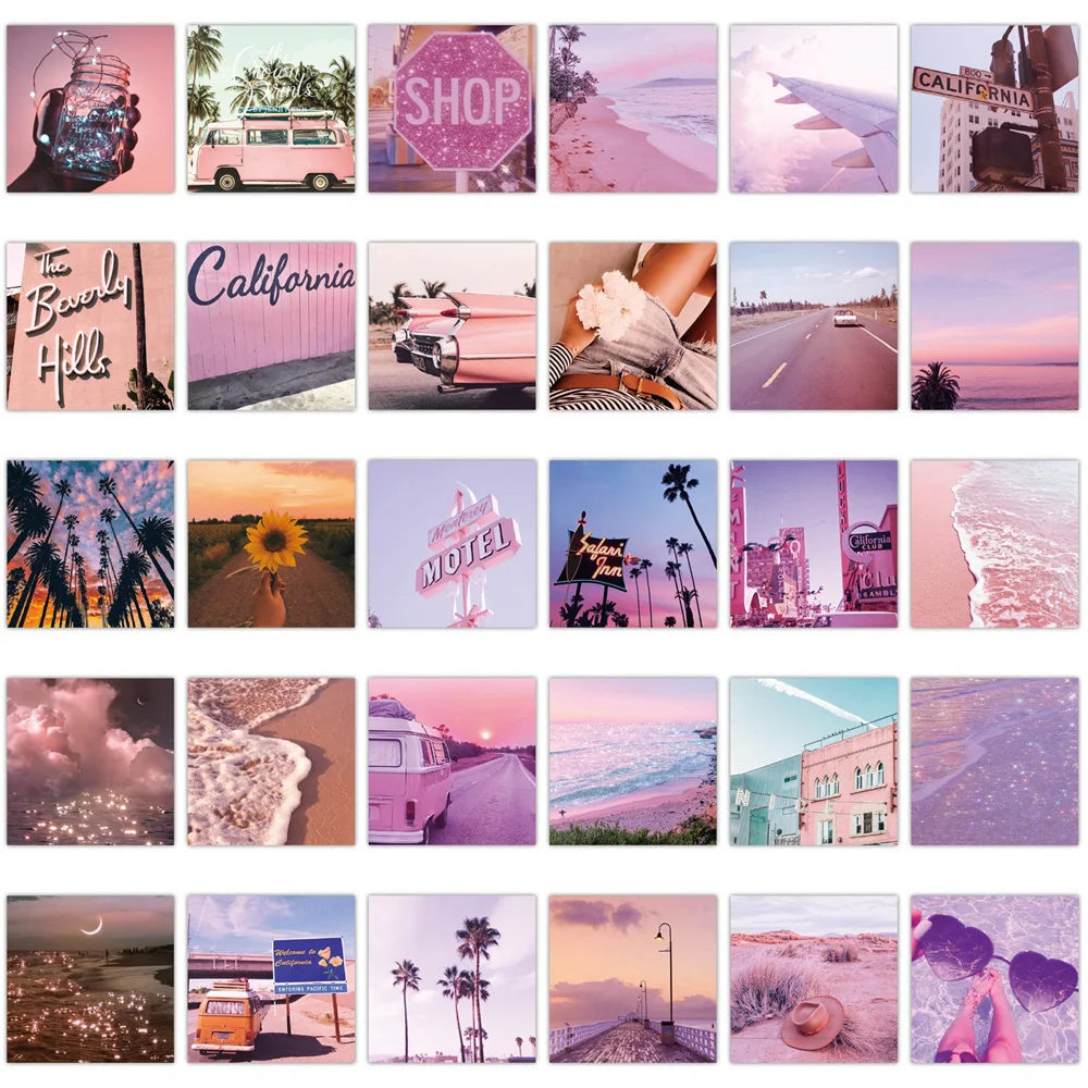 10/30/50PCS California Sunshine Landscape Graffiti Sticker Notebook Ipad Car Body Personalized Sticker Wholesale