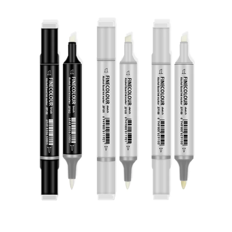 Finecolour Replacement EF100/EF101/EF102 Generation Art Marker Head Replaceable Big Oblique Nib/Small Round Nib For Marker Pen