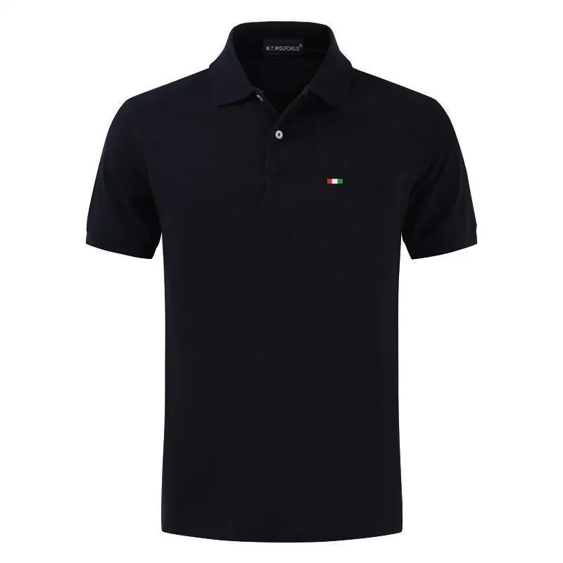 Polos de manga corta para hombre, camisas 2021 de algodón, informales, de Color sólido, a la moda, para verano, 100%